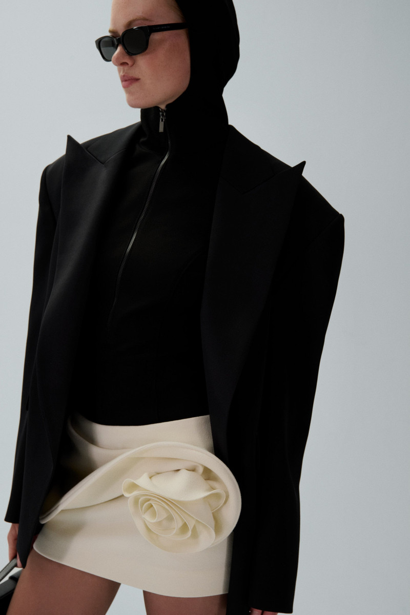 floral-appliqué 미니 스커트 4