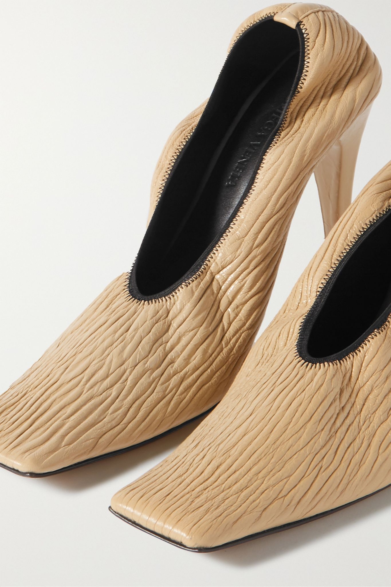 Textured-leather pumps  - 5