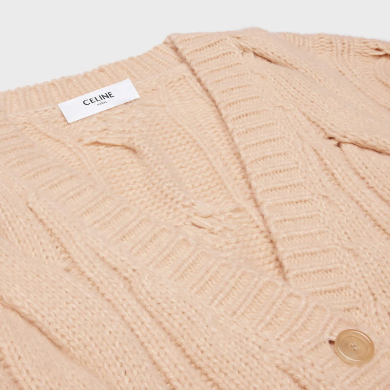 cable-knit long cardigan in cashmere and silk 3