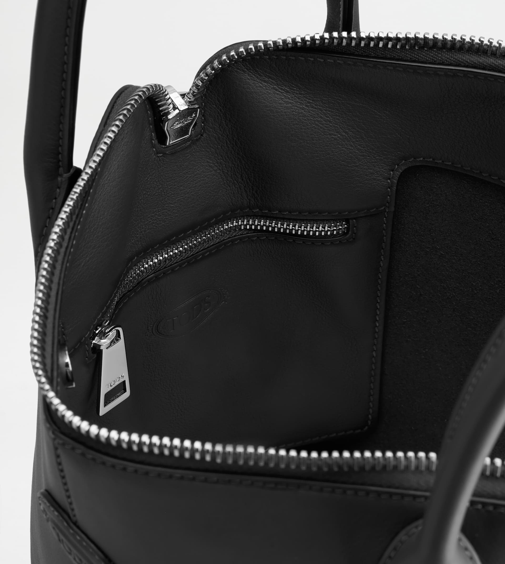 TOD'S DI BAG SWING IN LEATHER MINI - BLACK - 7