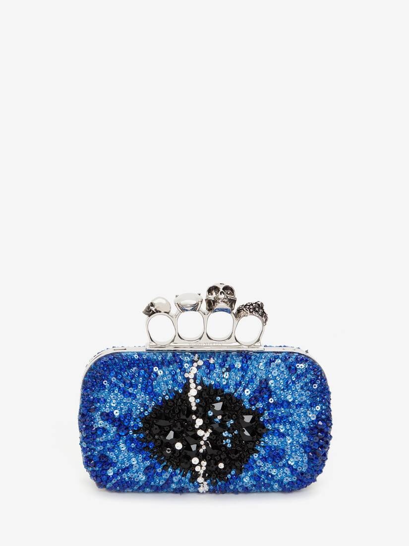 Women's Iris Knuckle Clutch in Blue - 1