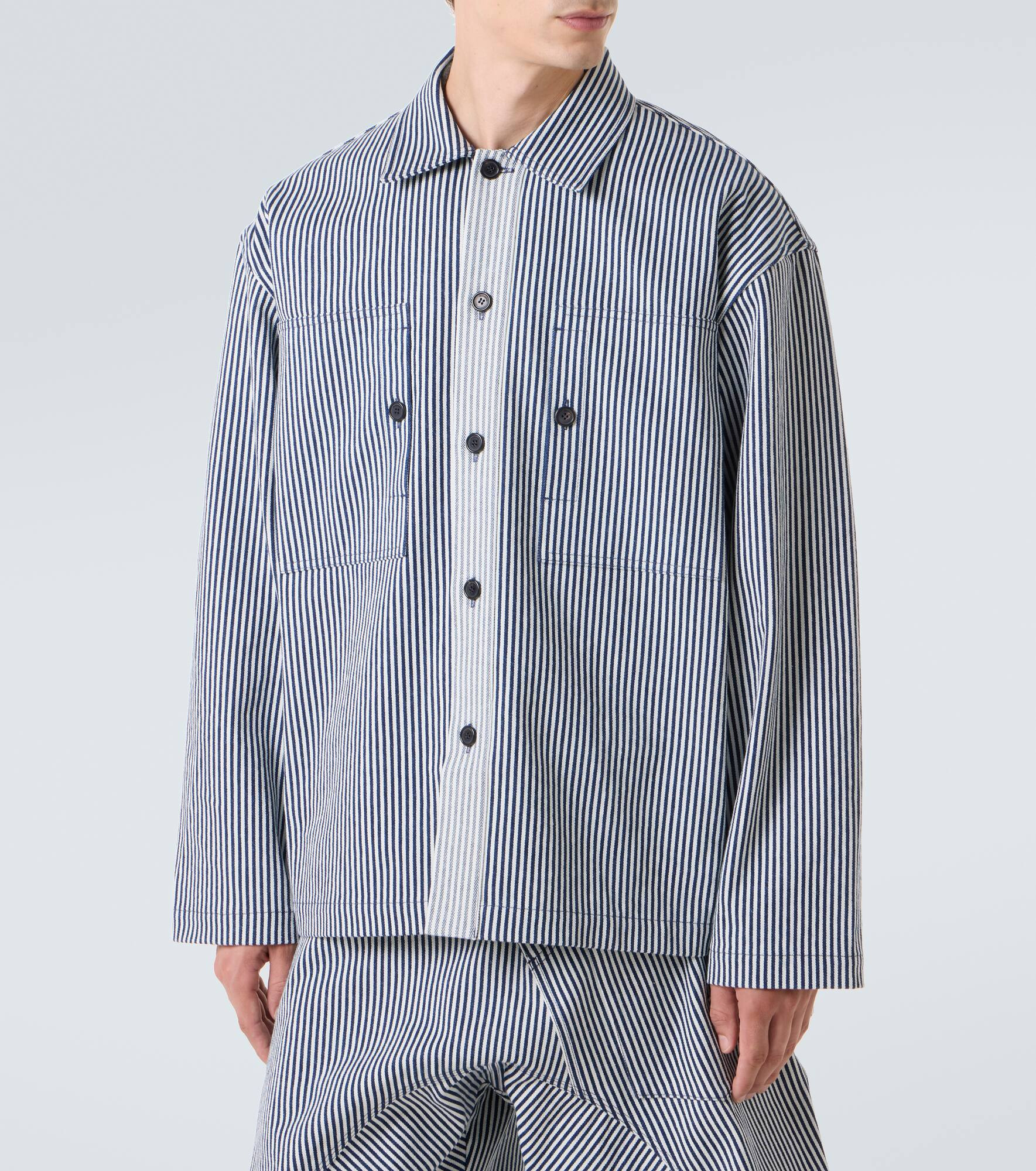 Striped cotton overshirt - 3