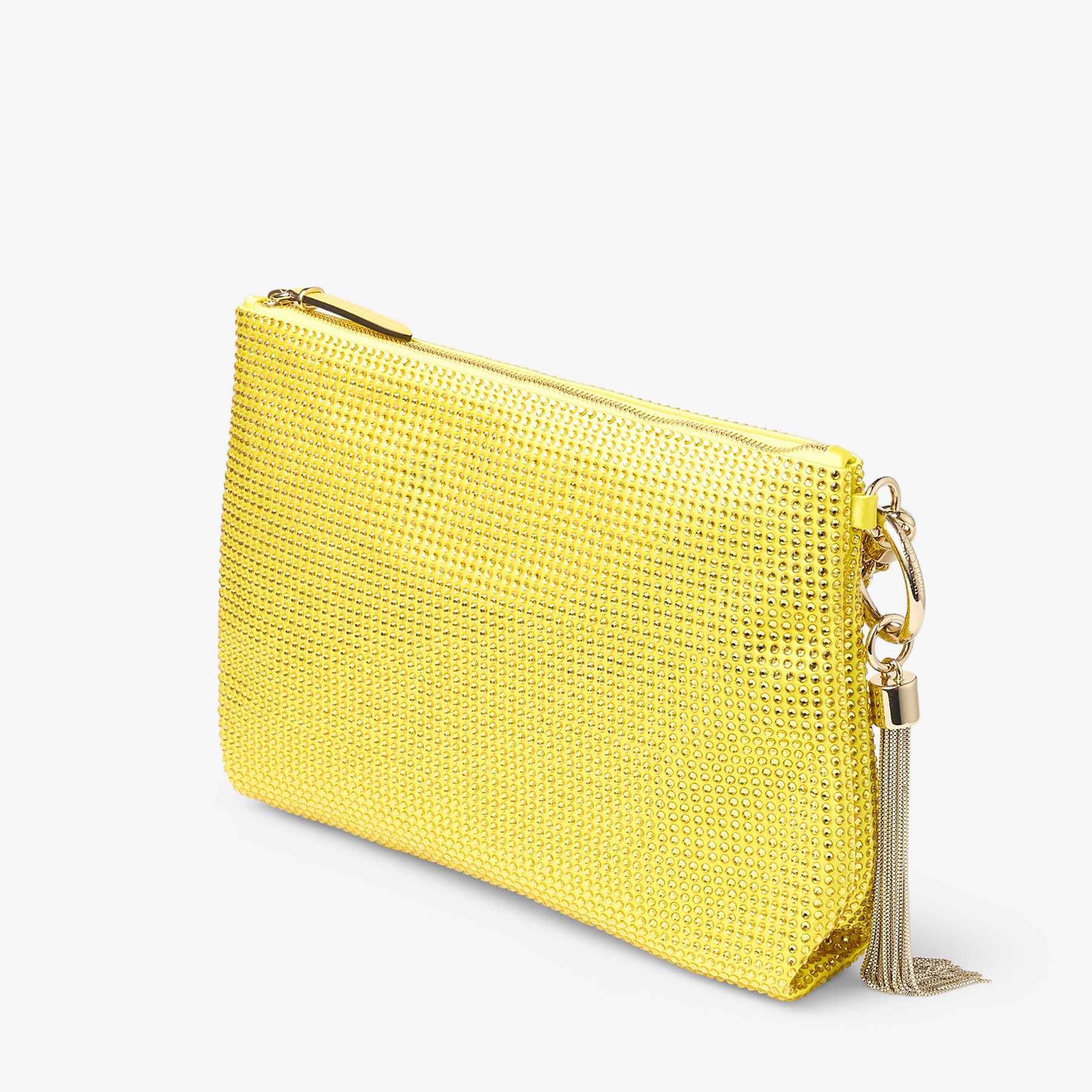 Callie
Canary Satin Crystal Clutch Bag - 3