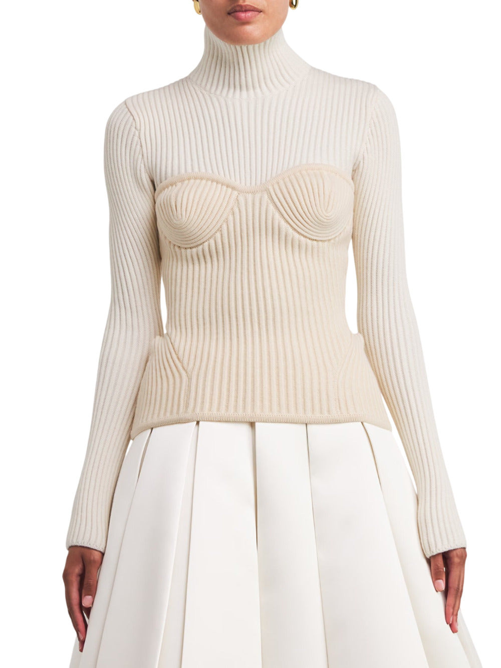 Ribbed Corset Sweater - 2