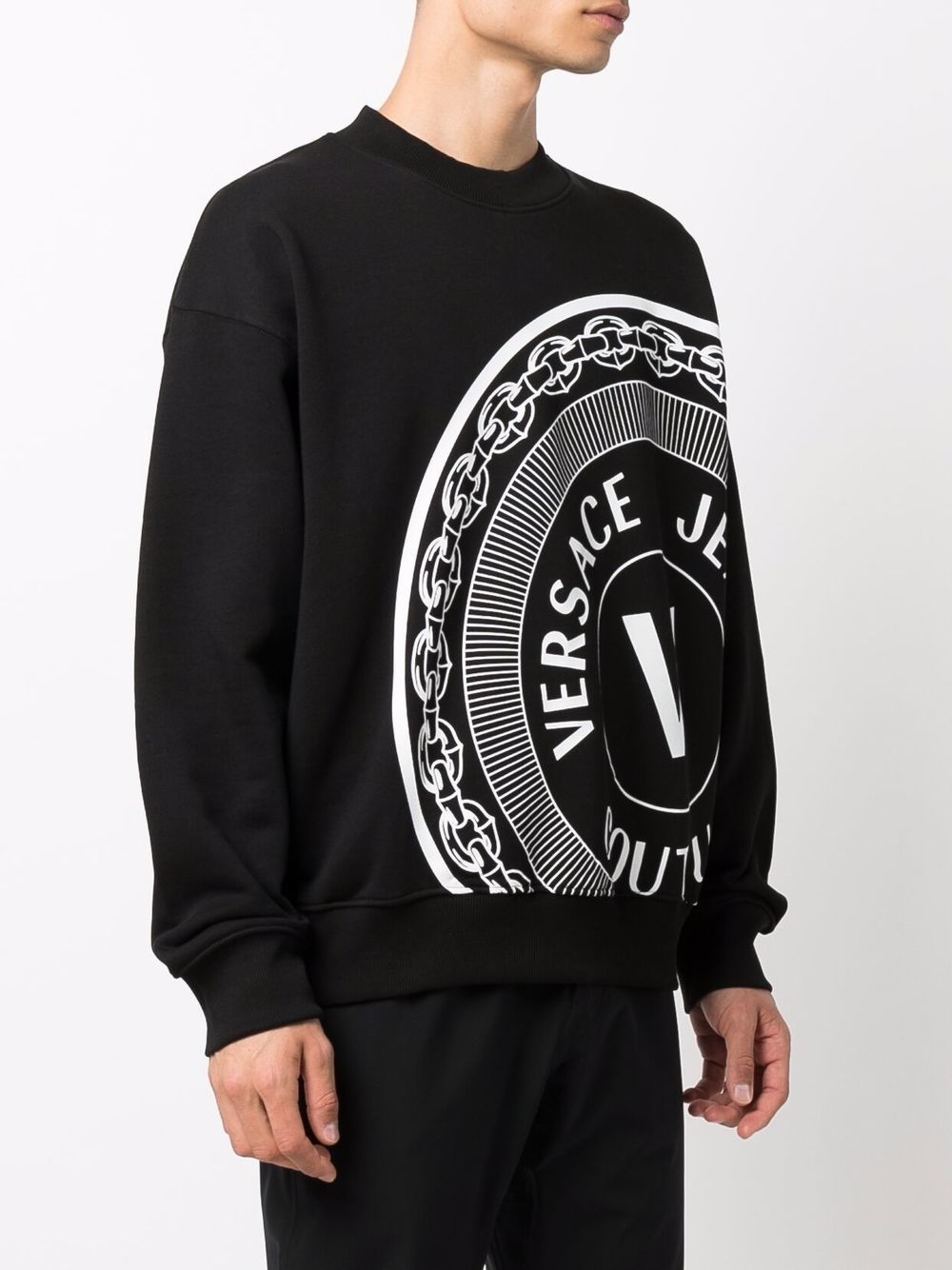 Emblem-print cotton sweatshirt - 3