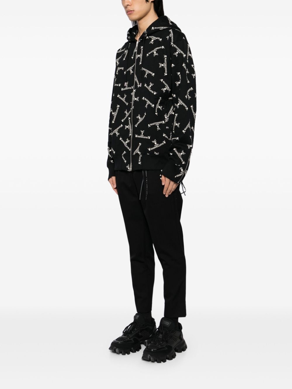 monogram zip hoodie - 3