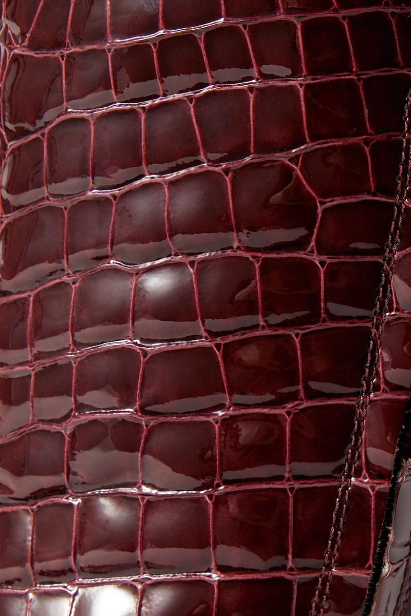 Marfa croc-effect patent-leather over-the-knee boots 4