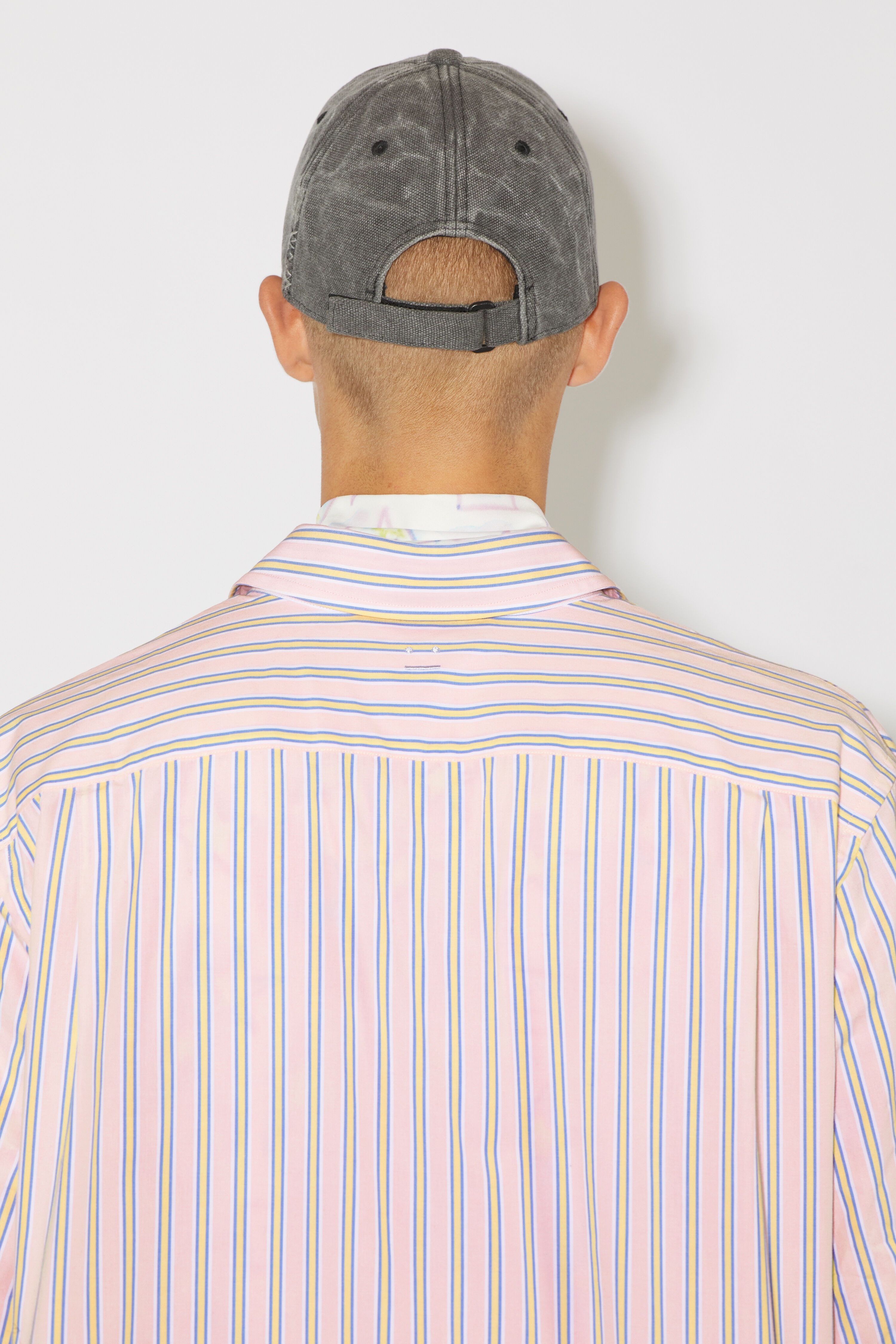 Stripe button-up shirt - Pink/yellow - 4