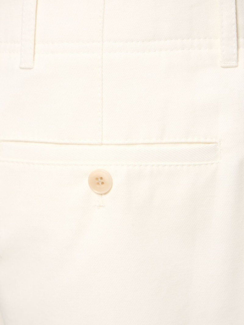 Relaxed pleated twill cotton shorts - 5