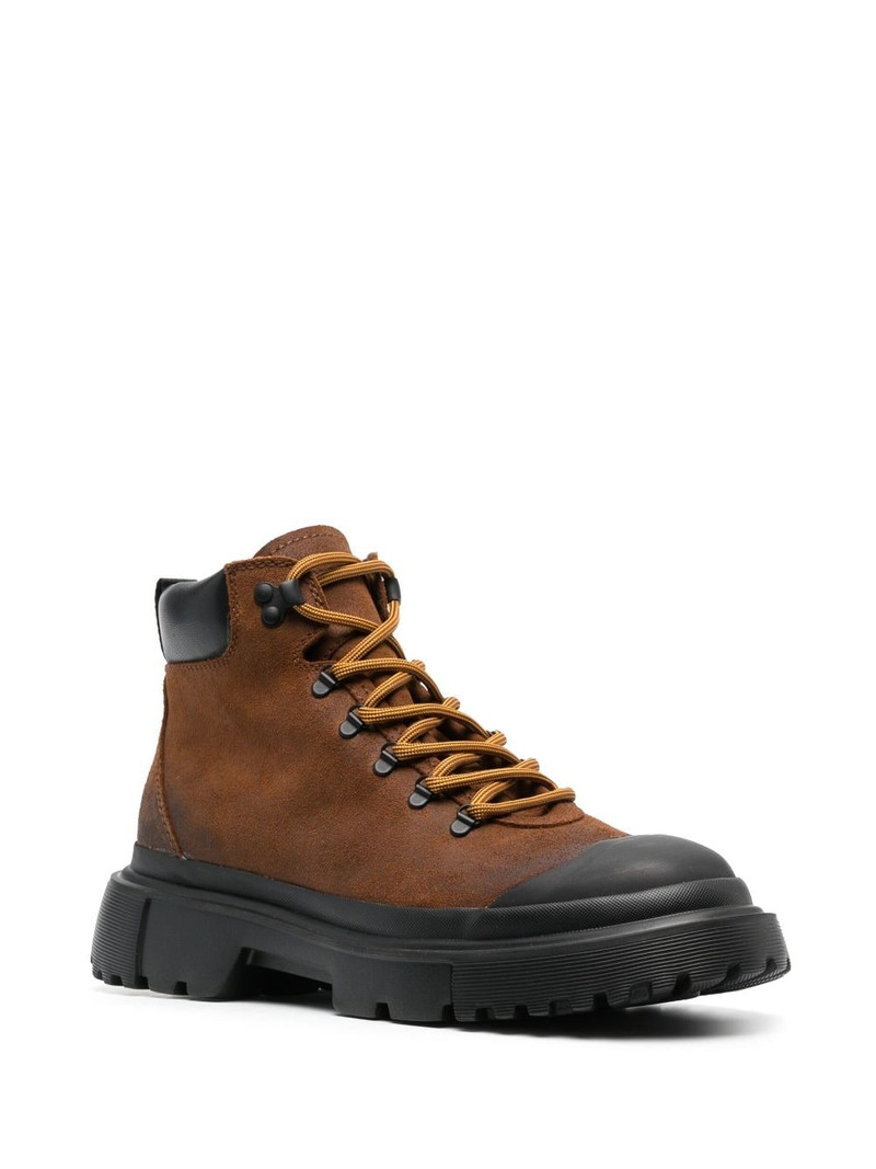 HOGAN H619 lace-up leather boots outlook