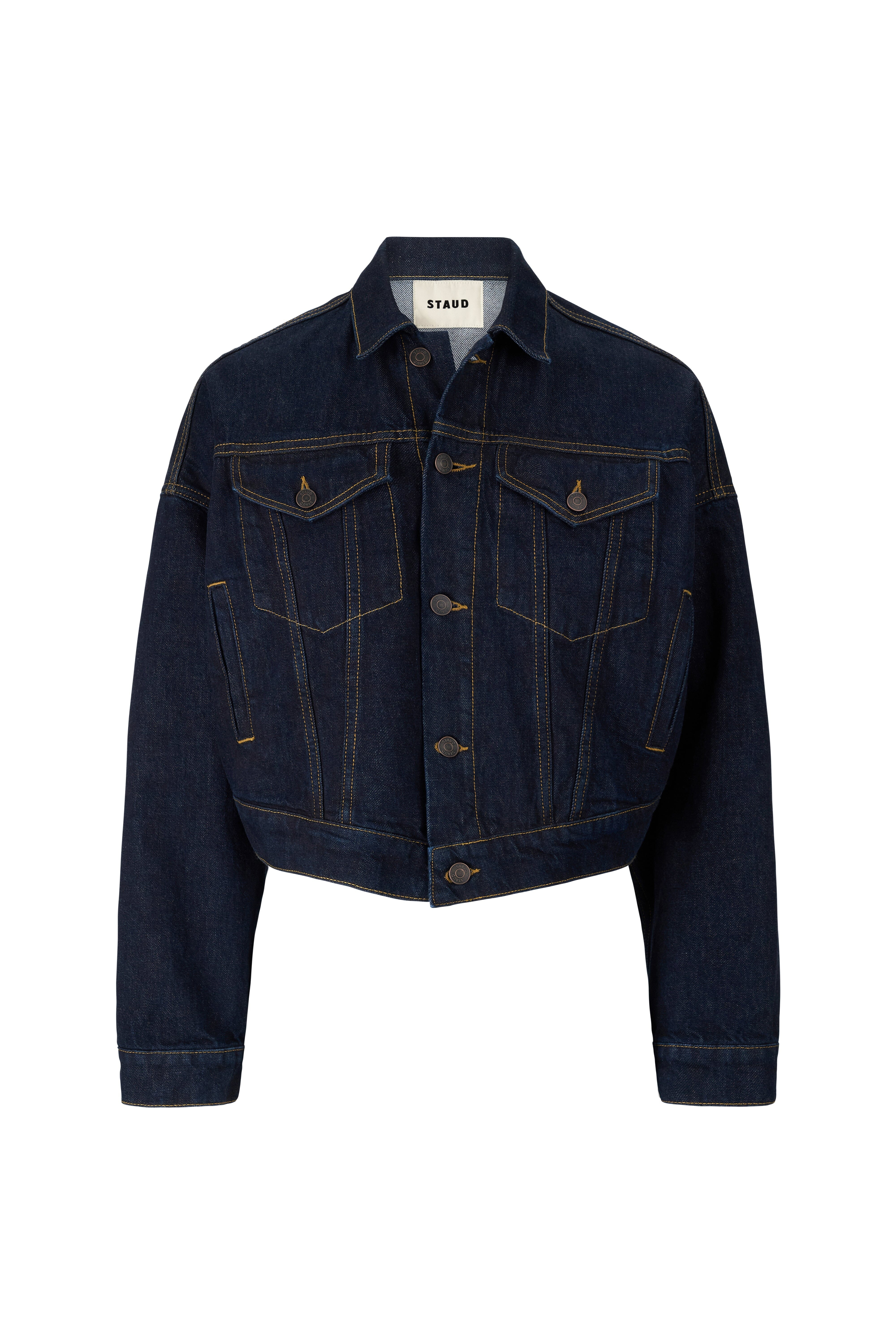 STAUD GLEN DENIM JACKET INDIGO - 7