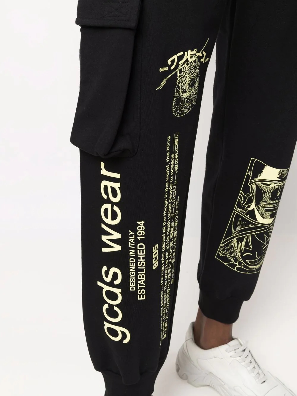 graphic-print cotton track pants - 5