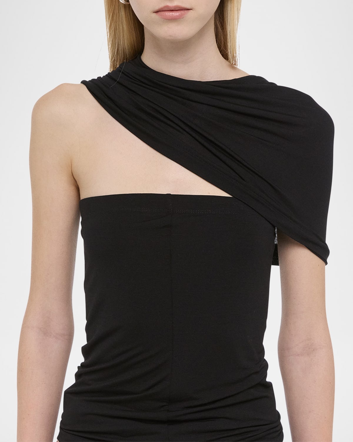 Cloud Jersey Asymmetric Sash Top - 5