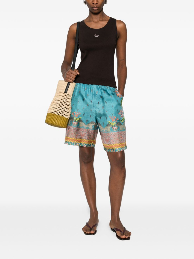 Pierre-Louis Mascia Aloe floral-print elasticated-waistband shorts outlook