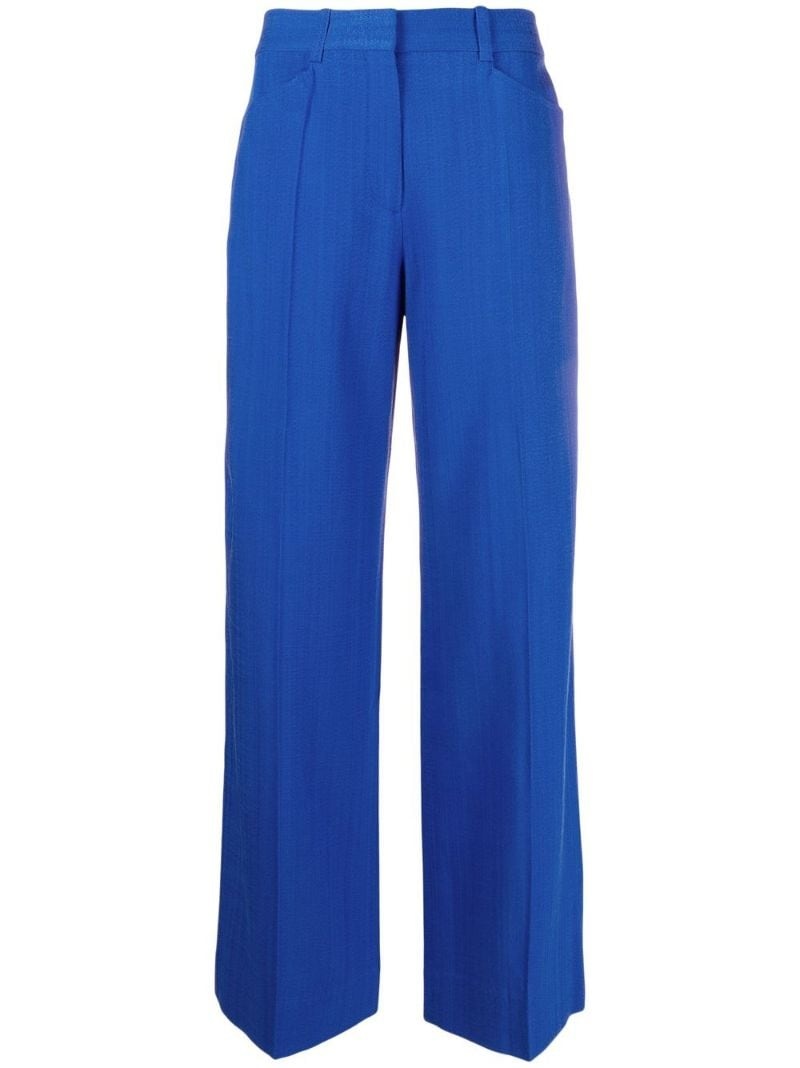 high-waisted straight trousers - 1