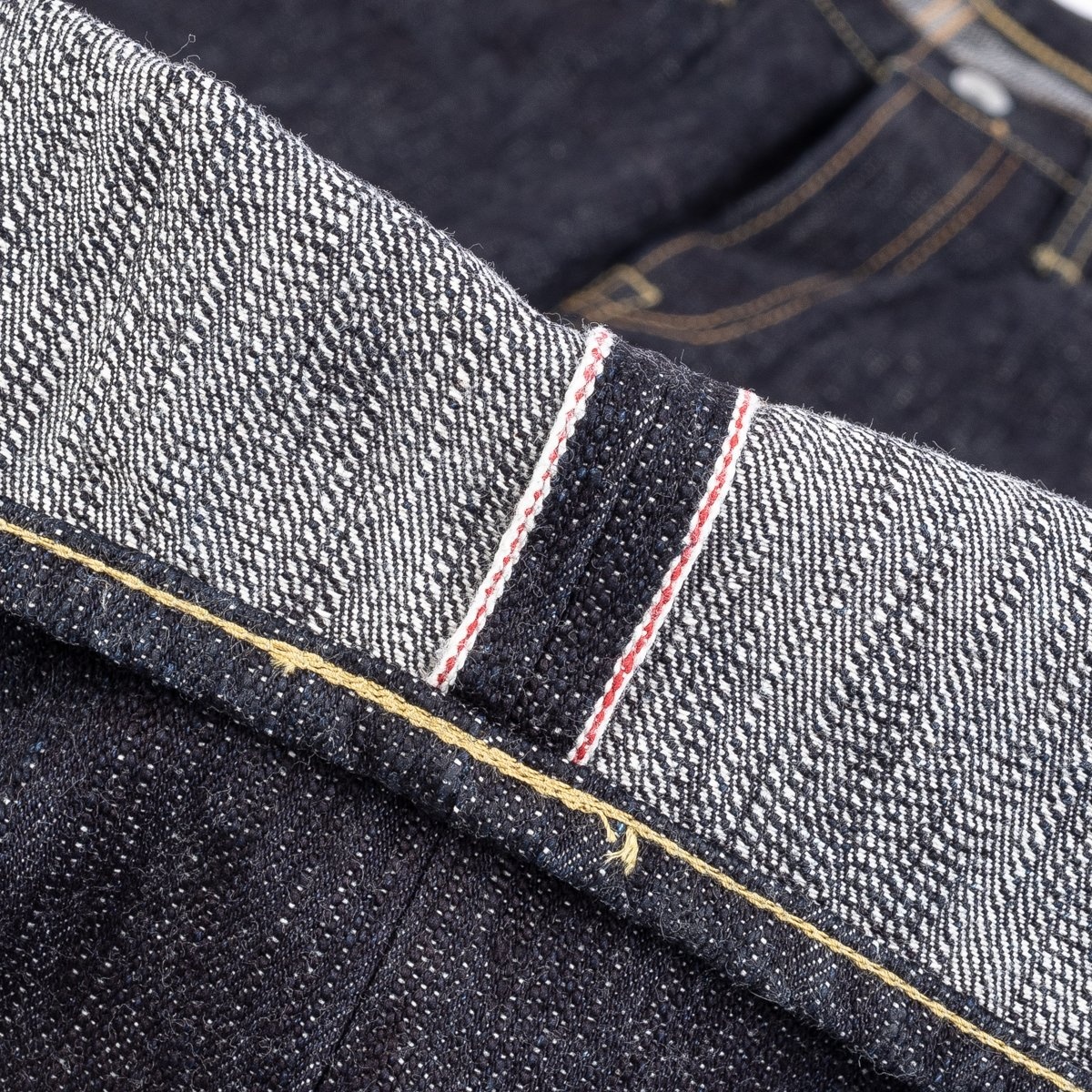 IH-666S-SLB 16oz Slubby Selvedge Denim Slim Straight Cut Jeans - Indigo - 12