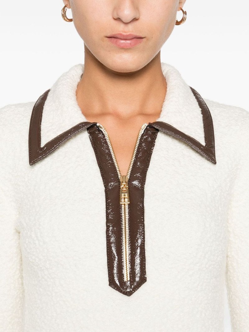 zip-front collar sweater 5