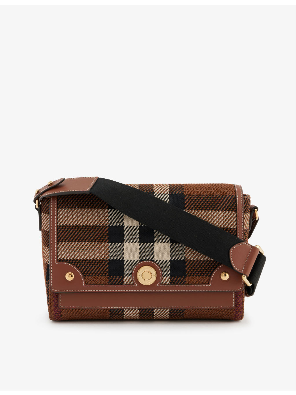 Checked woven cross-body bag - 1