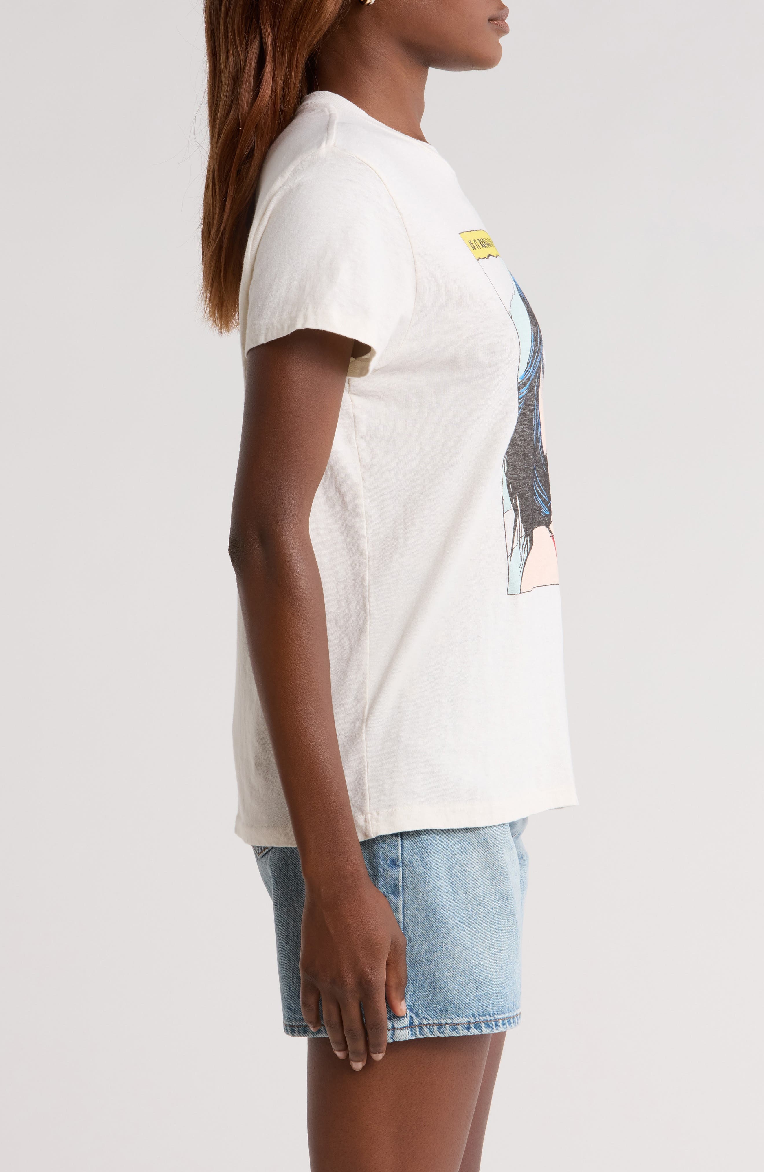 Re/Done '70s Relaxed Cotton Graphic T-Shirt in Vintage White at Nordstrom - 3
