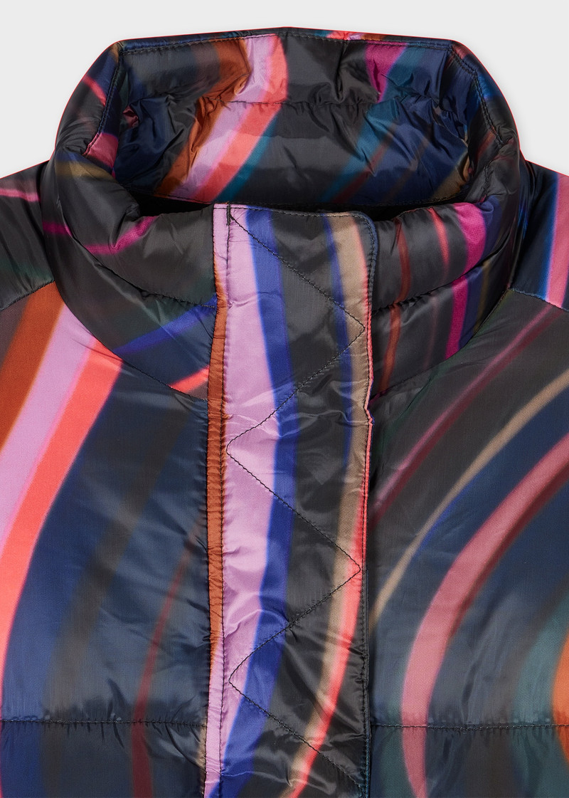 Women's Navy Swirl Fibre Down Jacket 3