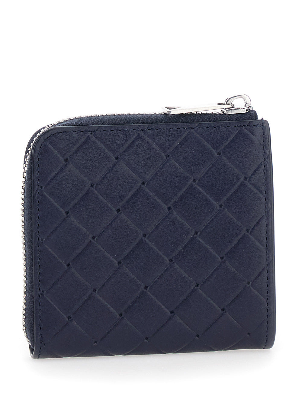 Bottega Veneta Men Blue Wallet With All-Over Intreccio Motif In Leather Man - 3