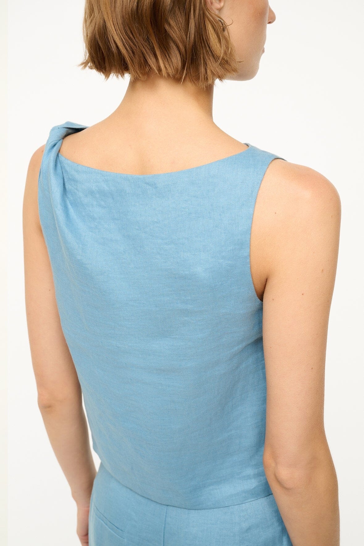 STAUD BOA LINEN TOP SLATE BLUE - 6