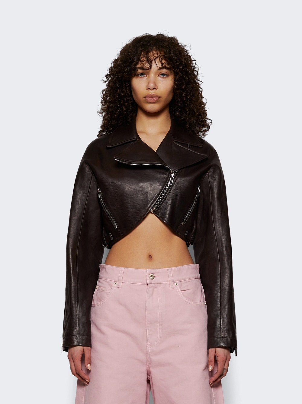 Crop Biker Jacket Ebene - 2