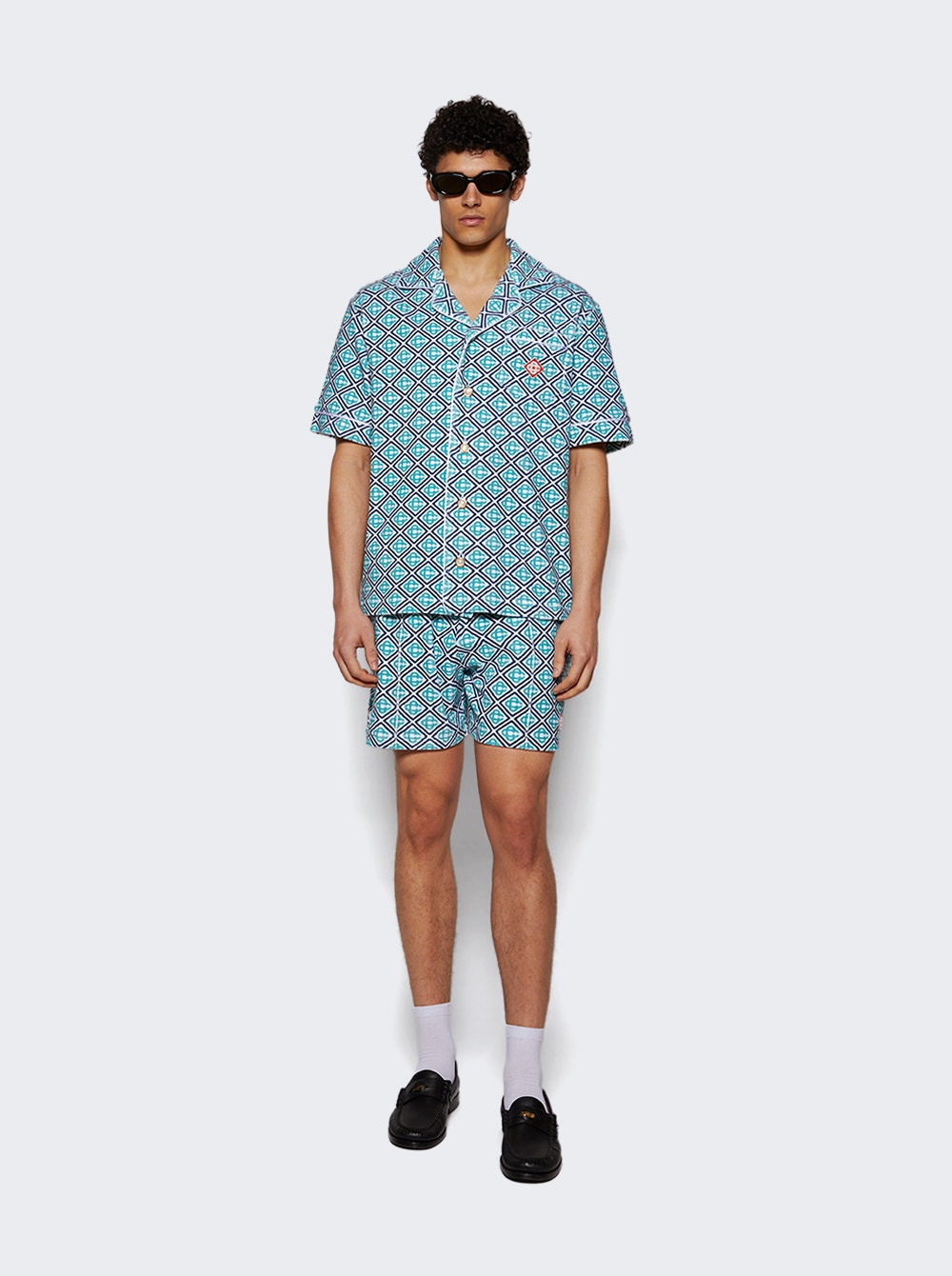 Monogram Towelling Shirt Blue - 5
