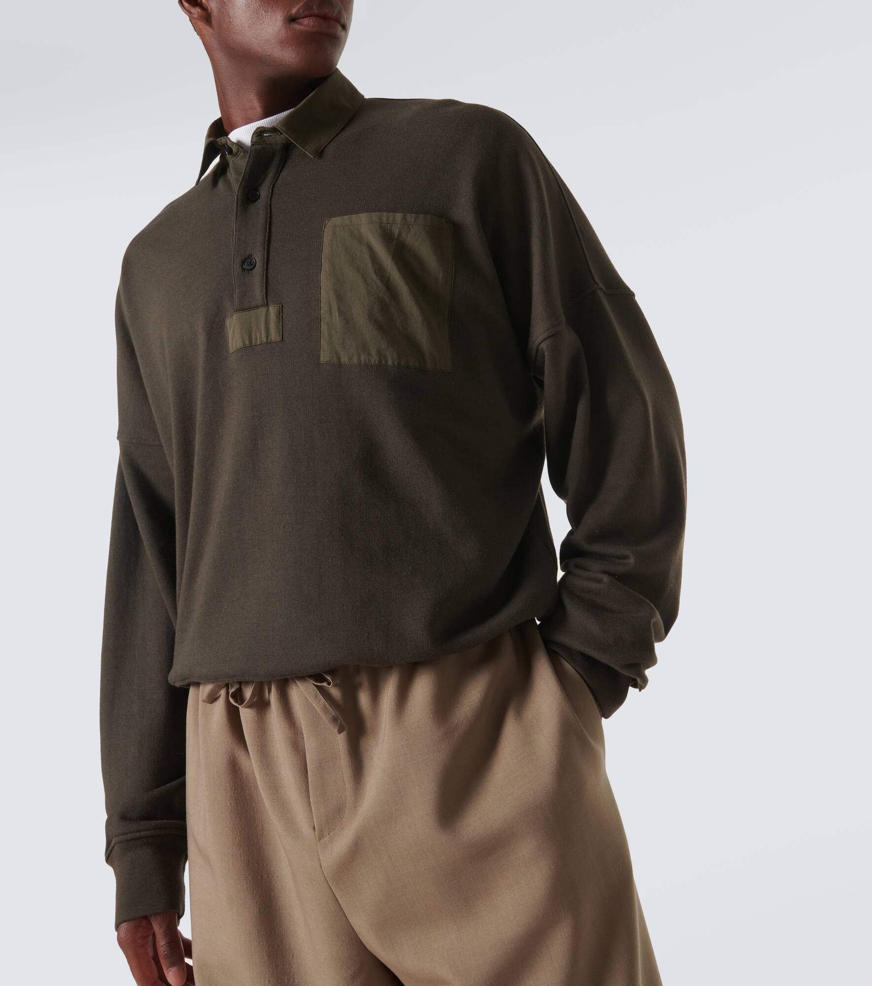 Dende cotton and cashmere polo shirt - 5