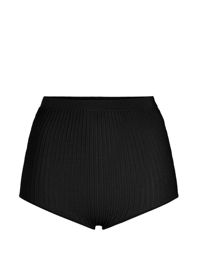 knit tubular-trimmings shorts 1