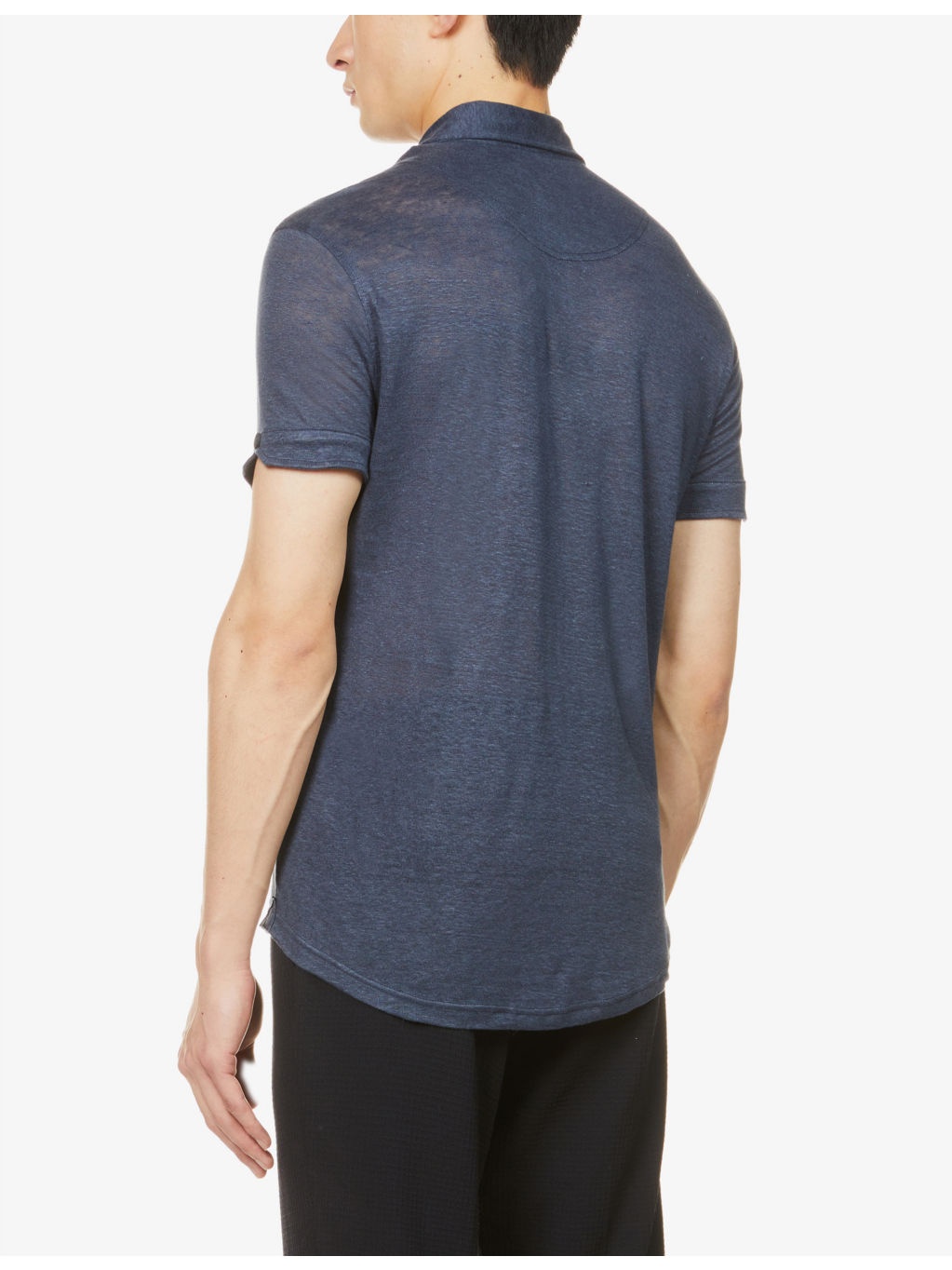 Sebastian regular-fit linen polo shirt - 4