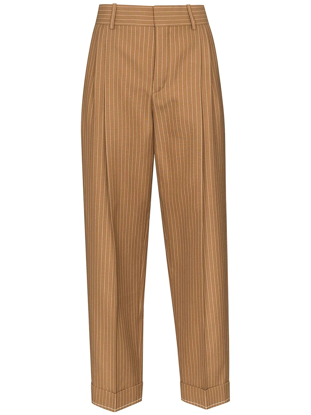 pinstriped tailored trousers - 1