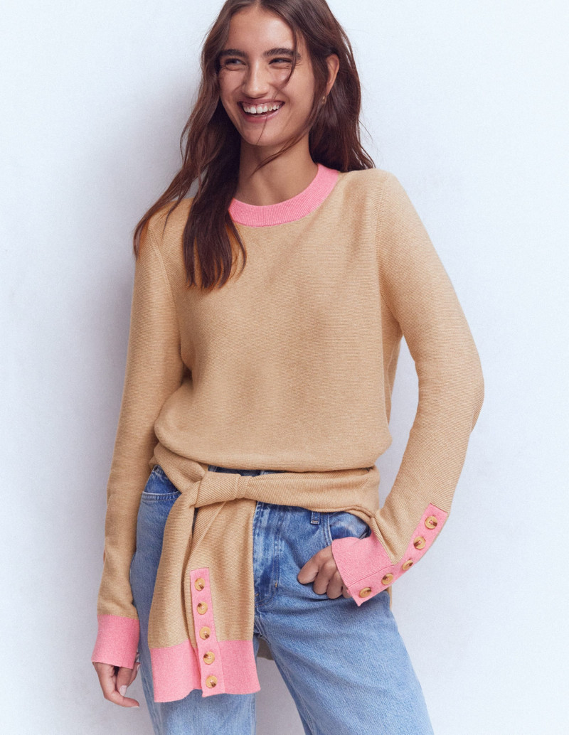 Grace Colour Block Sweater-Vellum 1