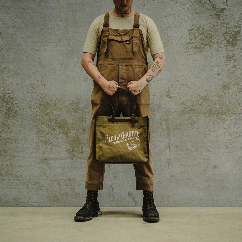 BAZAR TOTE BAG - DARK KHAKI STONEWASHED 8