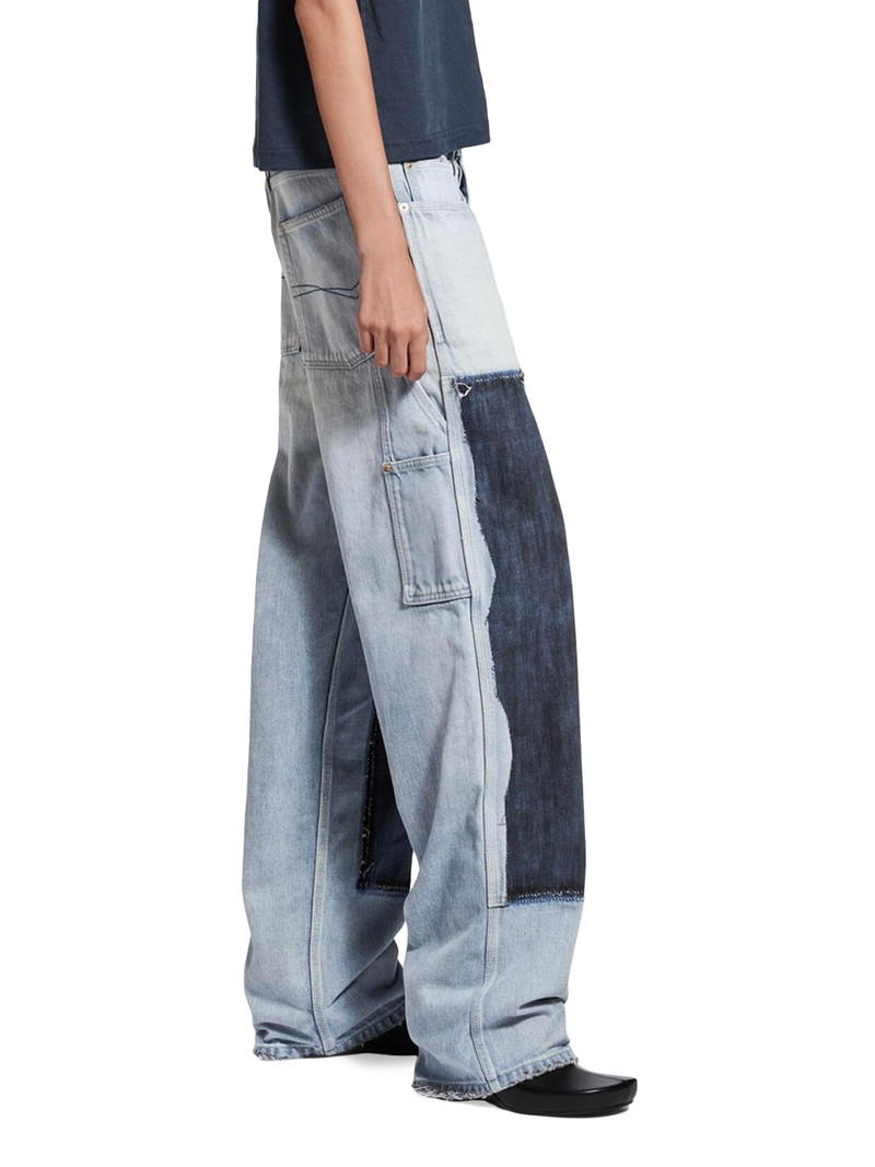 Women's Ripped Off Loose Fit Jeans - Light Blue 4