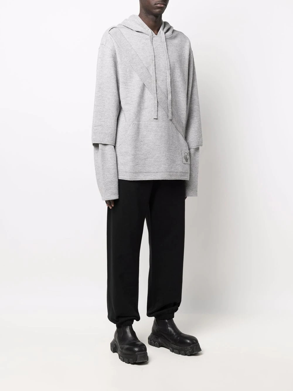 パーカー・フーディ Off-White Easybreezy Logo-Patch Hoodie Off-White Easybreezy logo-patch Hoodie | Grey | FARFETCH KW