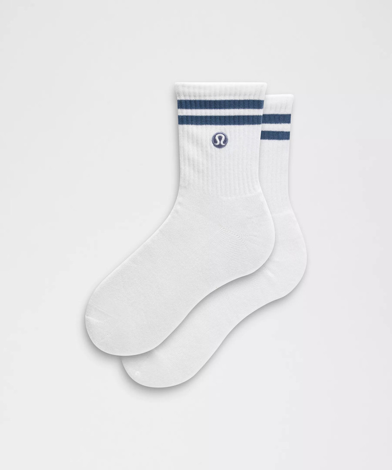 Unisex Daily Essential Quarter Socks *Stripe 1