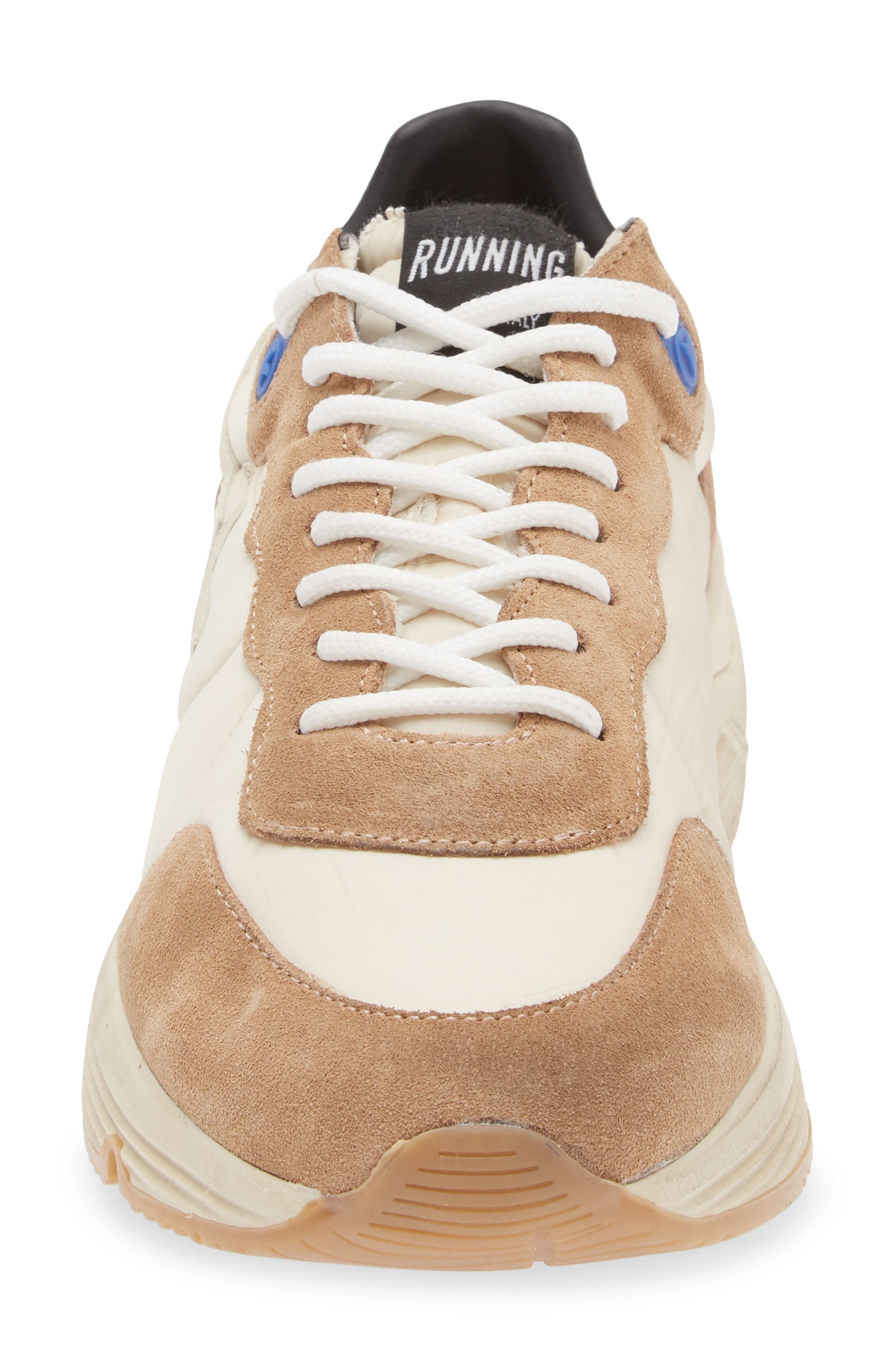 Golden Goose Running Sole Low Top Sneaker in Ivory/Grey/Tobacco 15537 at Nordstrom - 4