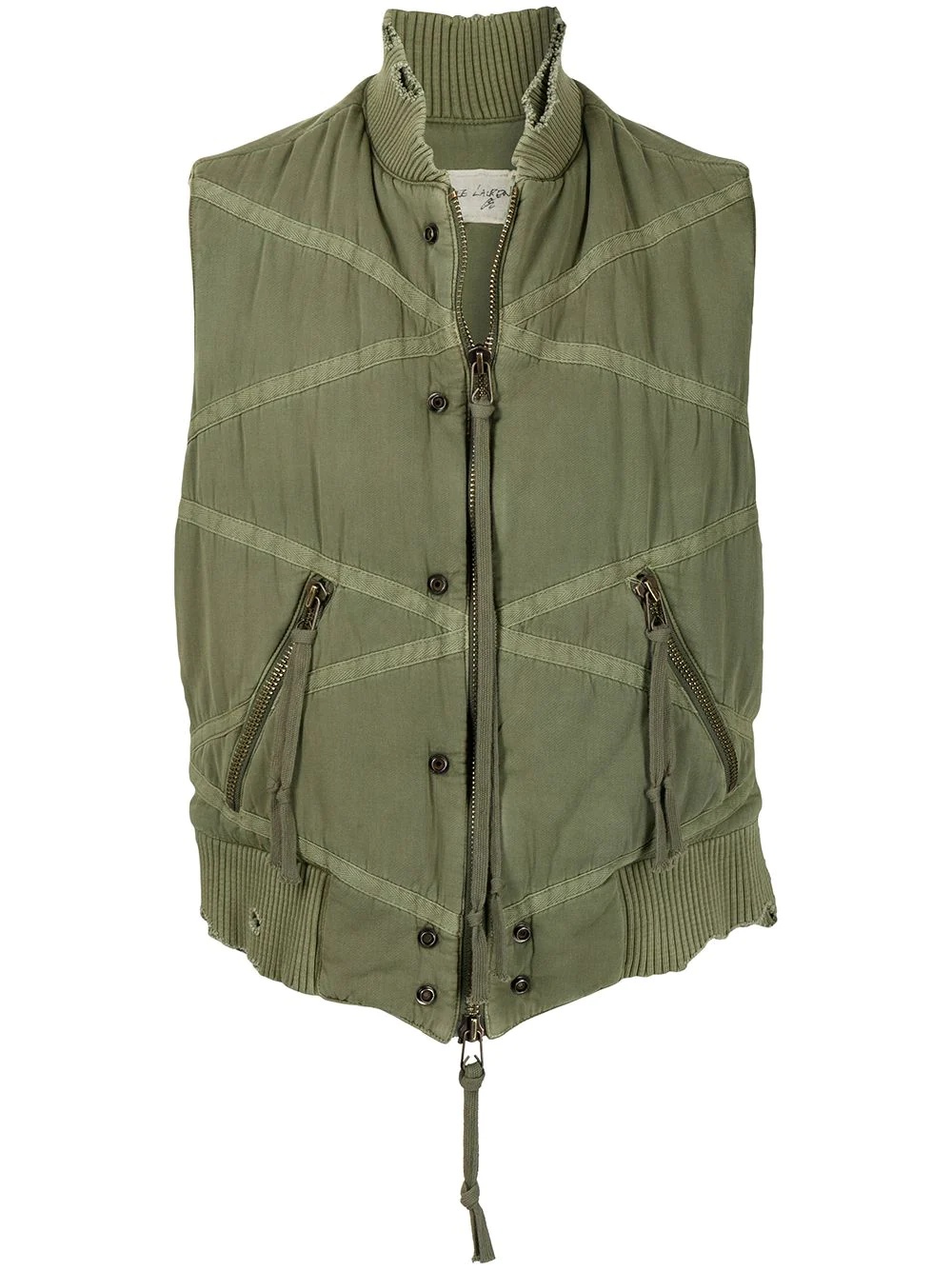 panelled quilted gilet - 1