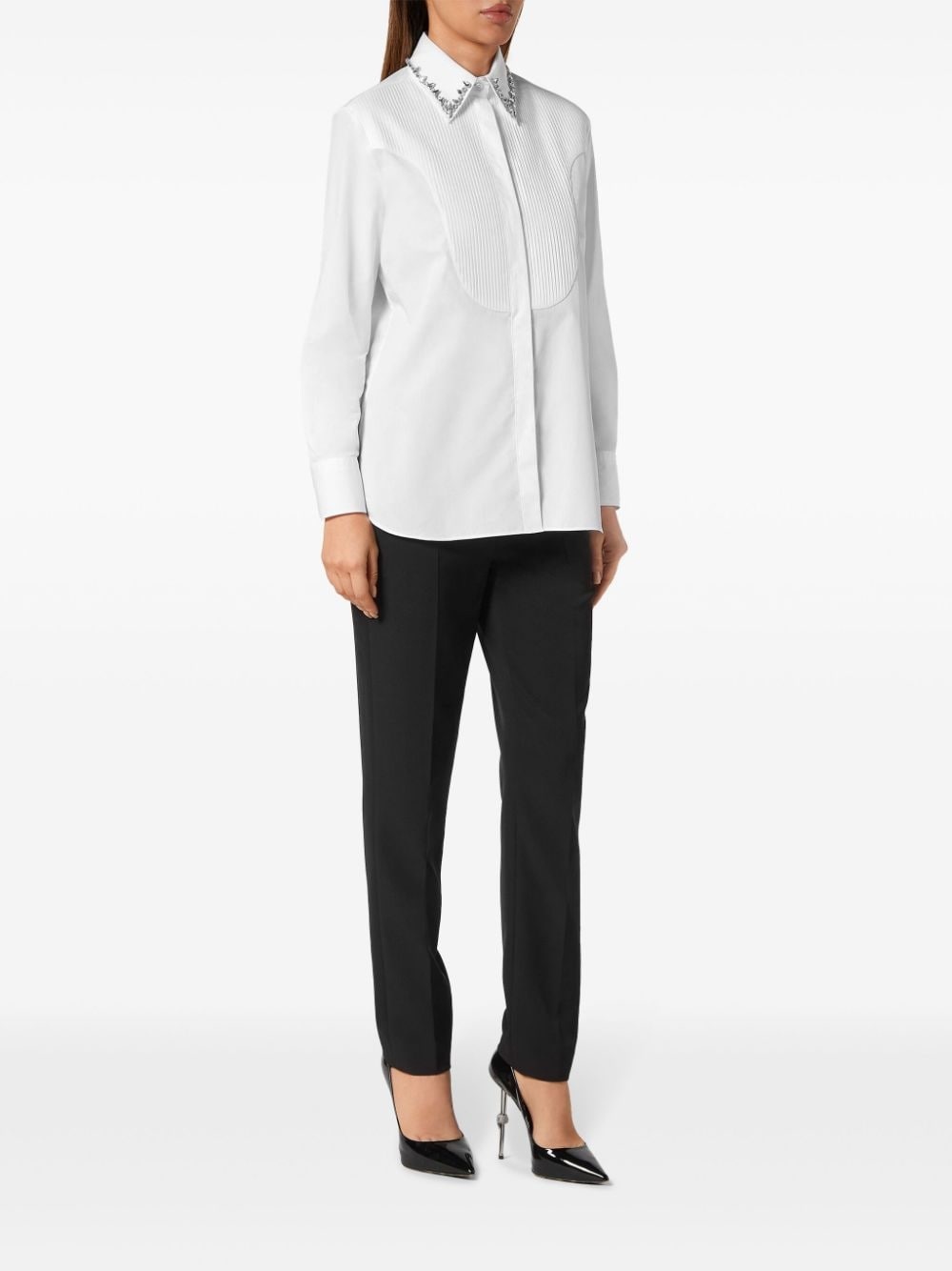 embellished long-sleeve shirt - 2