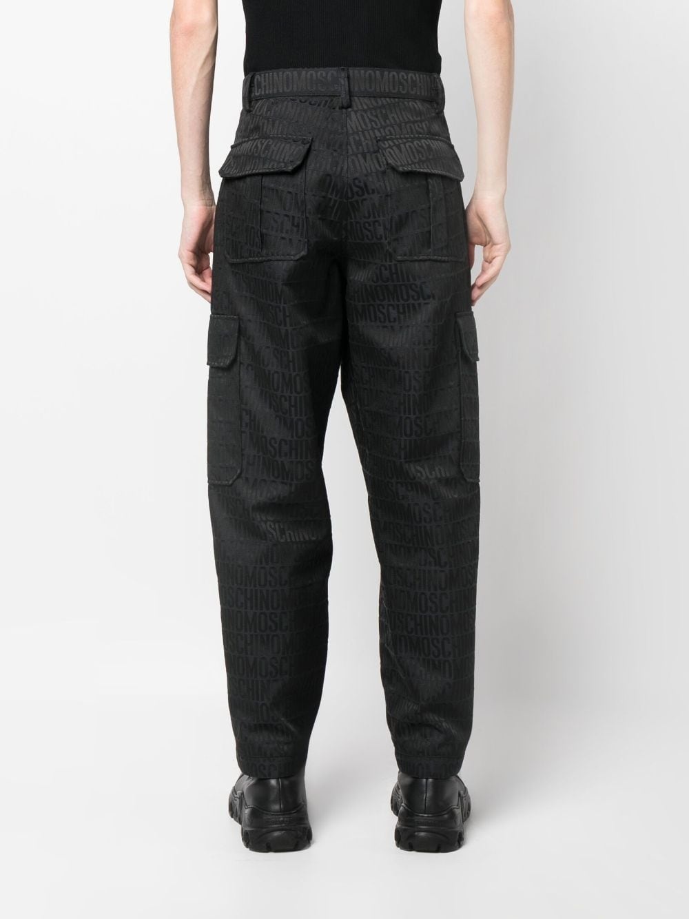 logo-print cargo trousers - 4