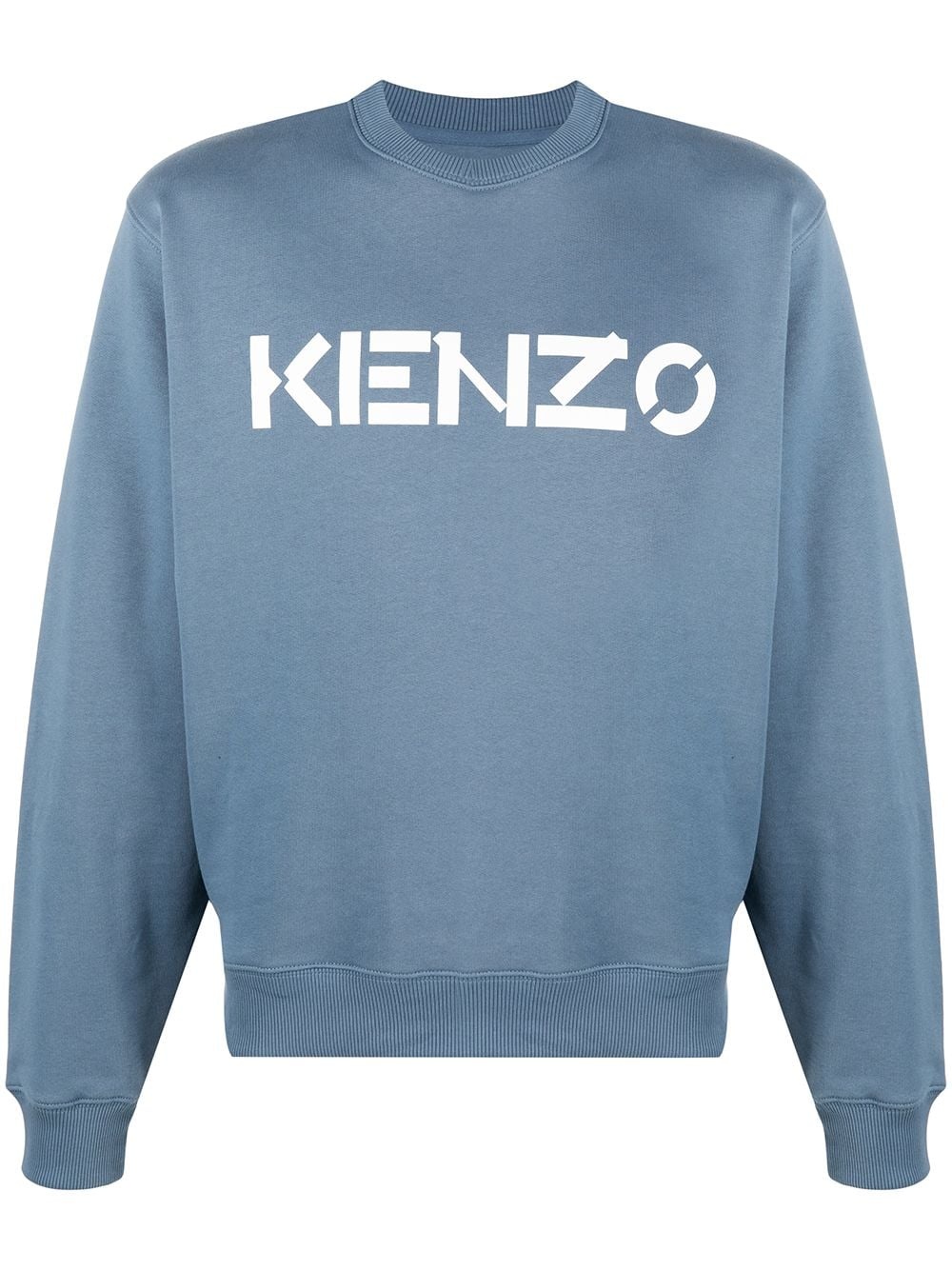 logo-print cotton sweatshirt - 1