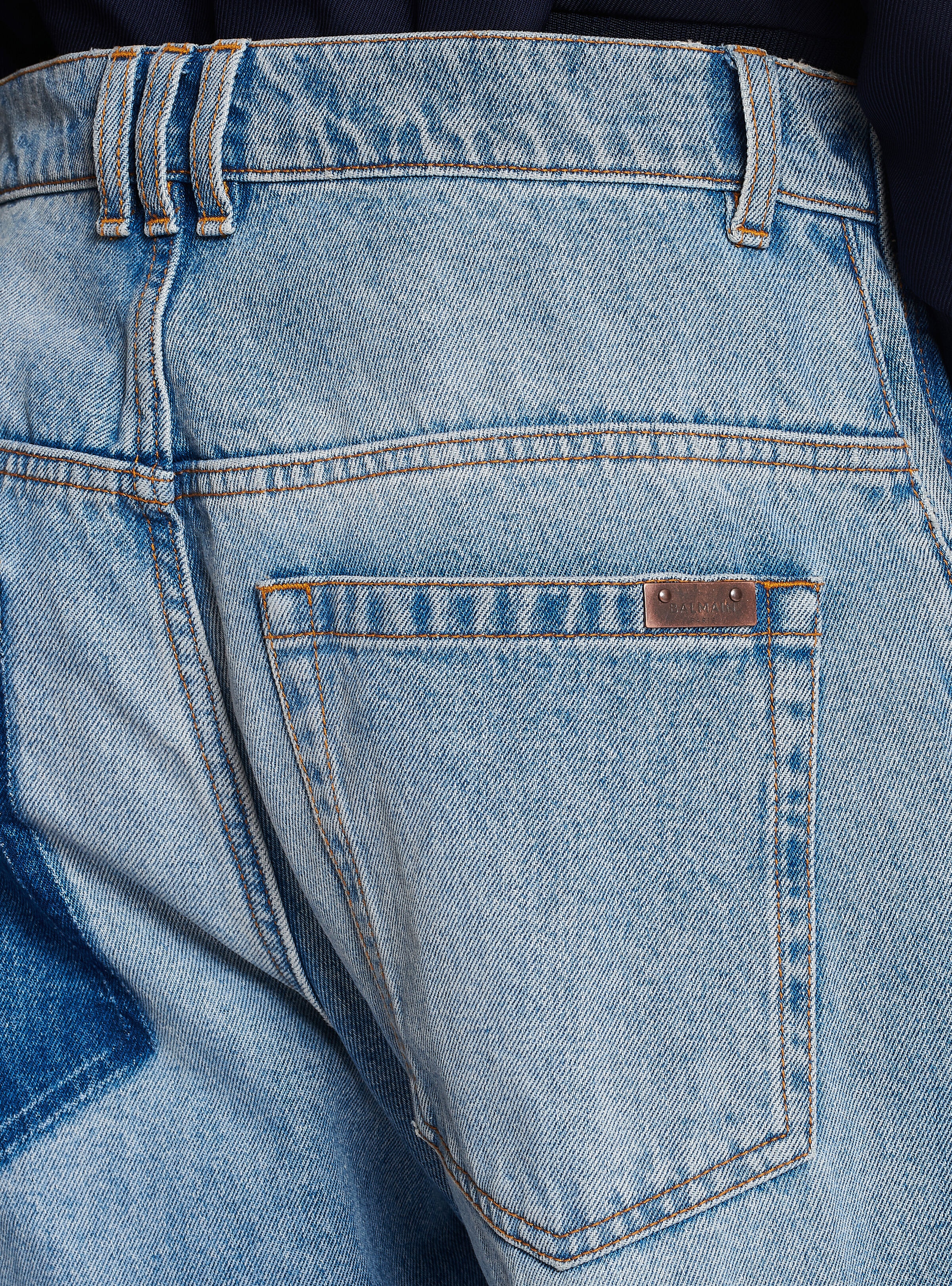 Balmain Monogram-embellished Straight-Leg Jeans