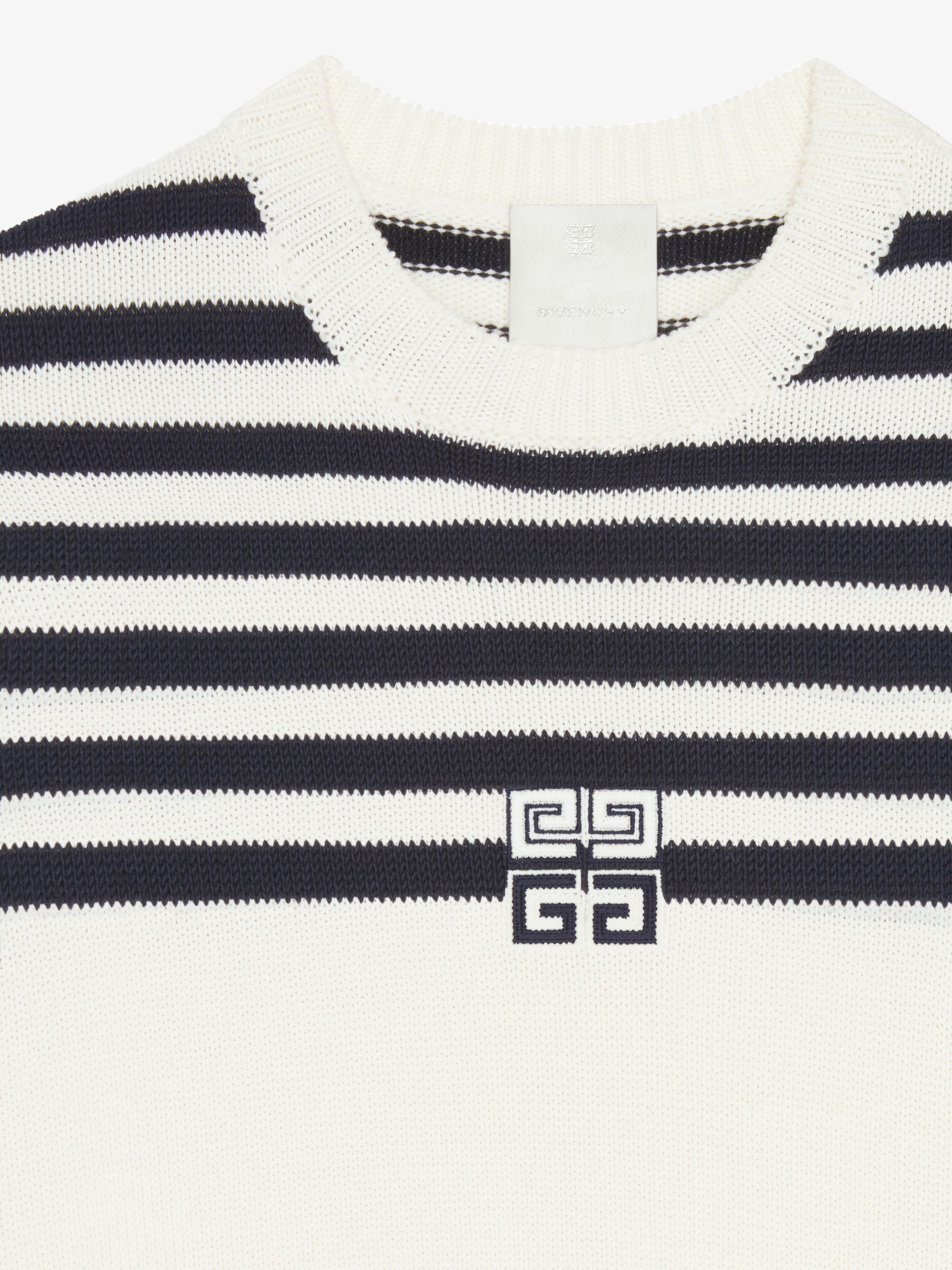 4G STRIPED SWEATER IN WOOL AND COTTON - 5