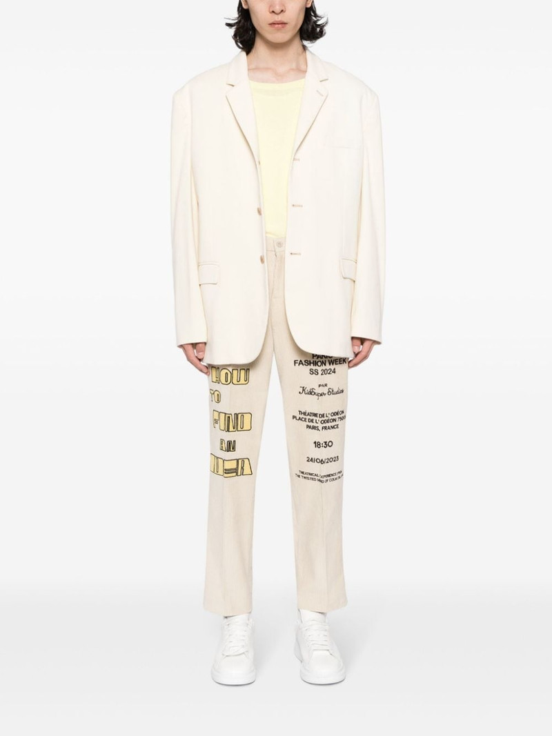 KidSuper embroidered-motif corduroy trousers outlook