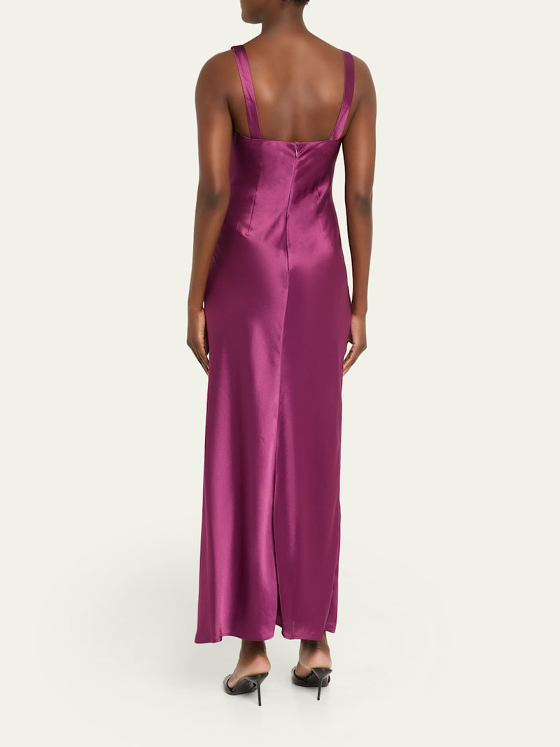 ANNA QUAN Etta Satin Column Dress outlook