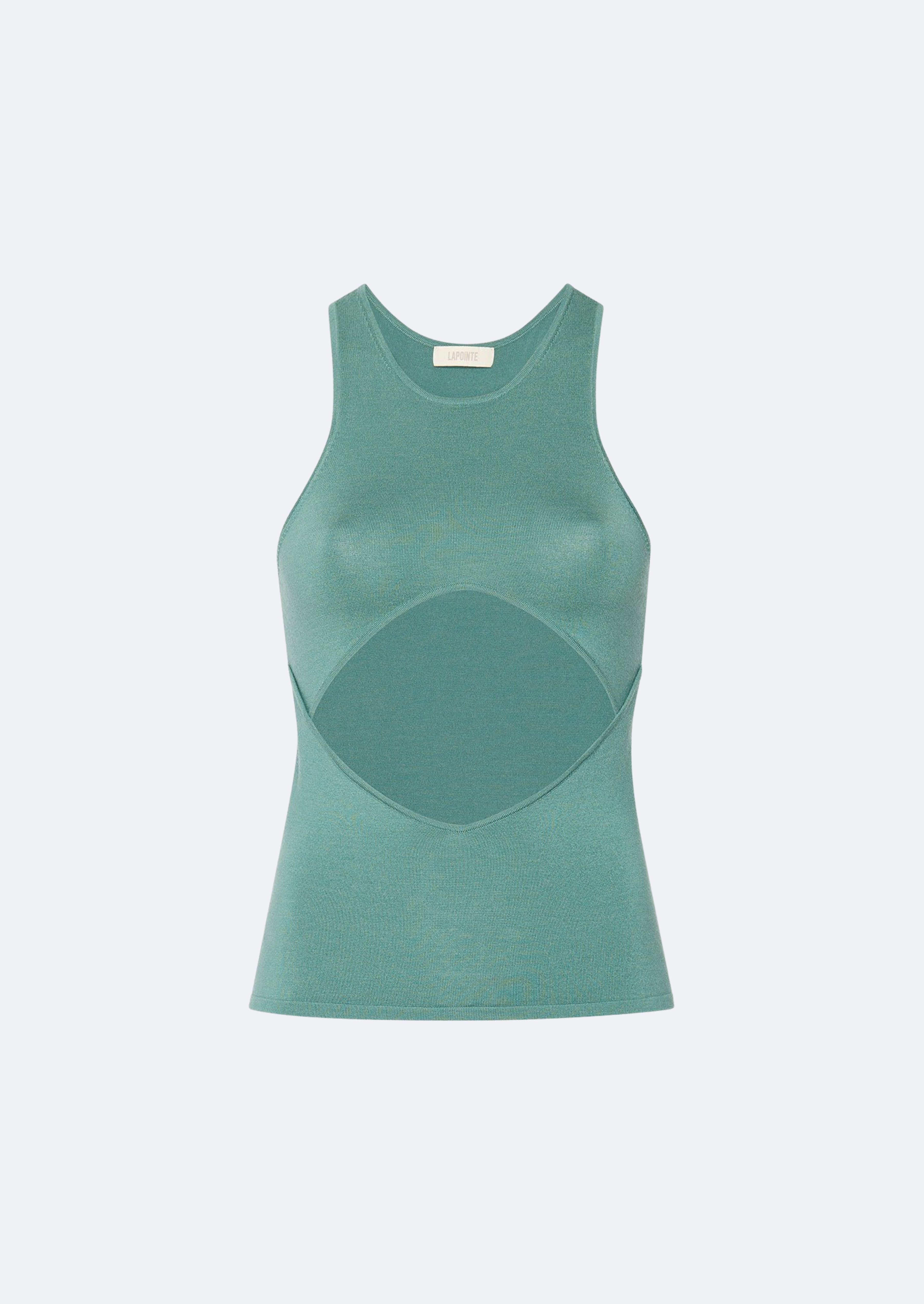 Lightweight Cashmere Silk Cutout Tank - 2