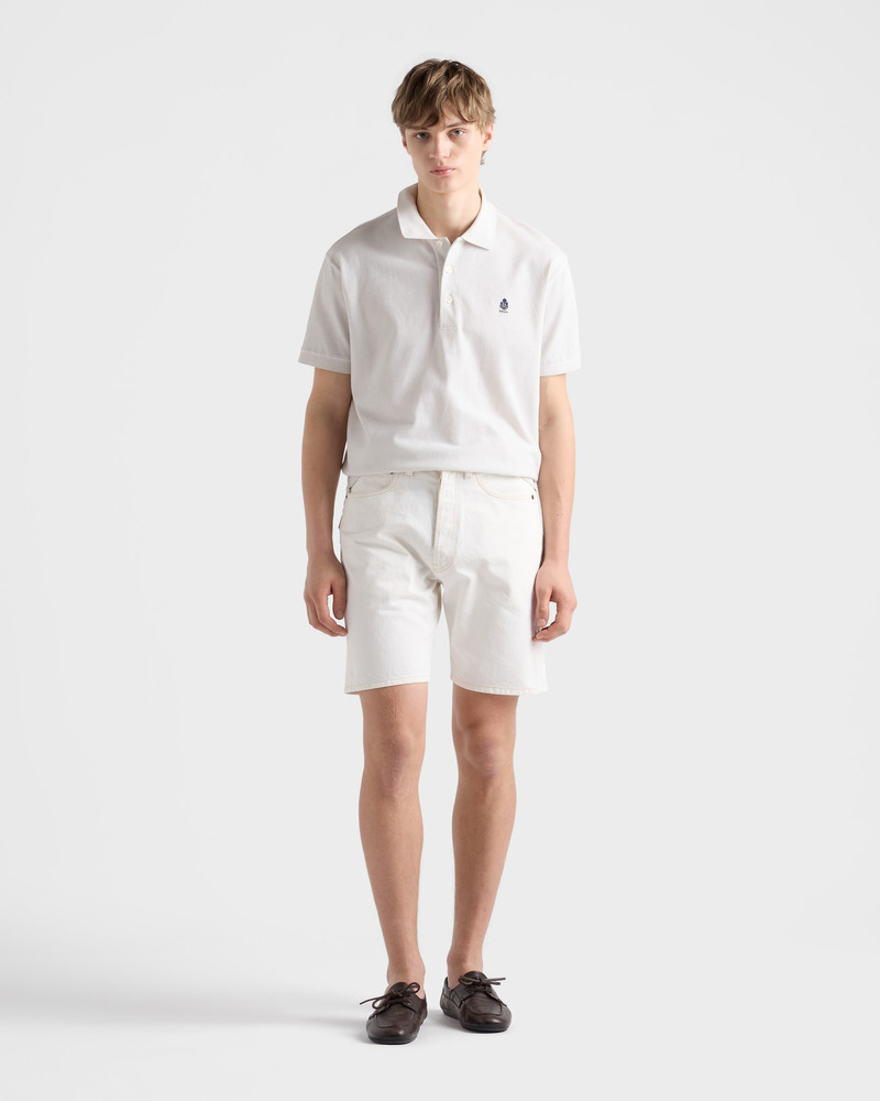 Prada Garment-dyed cotton polo shirt outlook