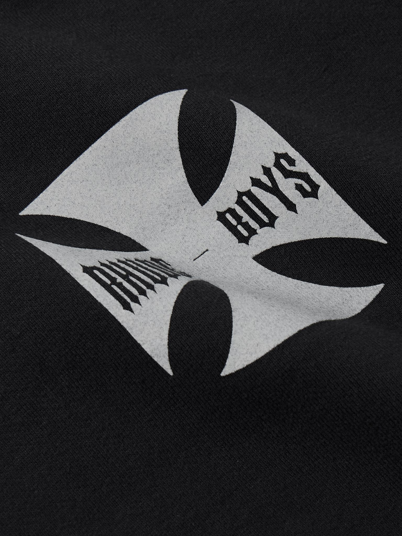 Logo-Print Cotton-Jersey Hoodie Black - 4
