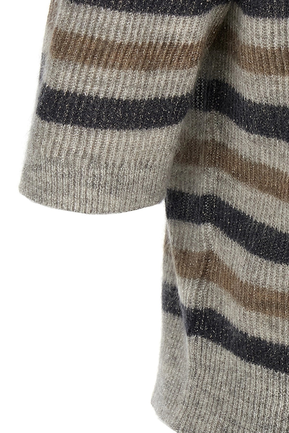 Brunello Cucinelli Women Lurex Wool Cropped Sweater - 4